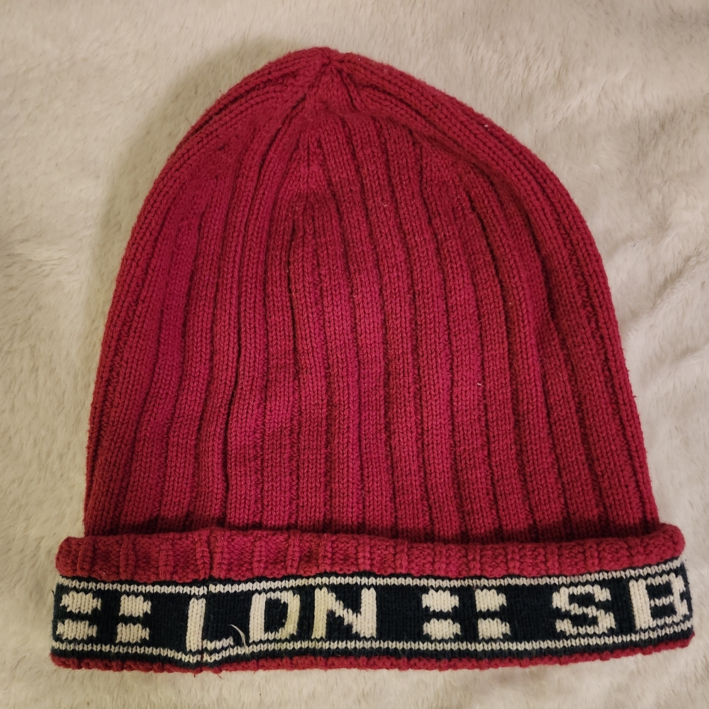 Sweaty Betty Red Knit Beanie